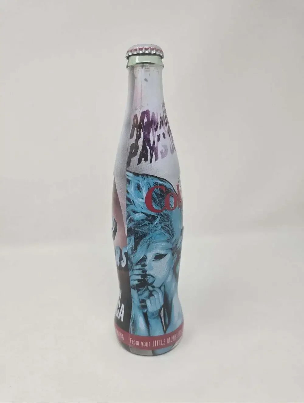 Limited Edition Lady Gaga Coca Cola Glass Bottle Coke Lady and Monster 9.5